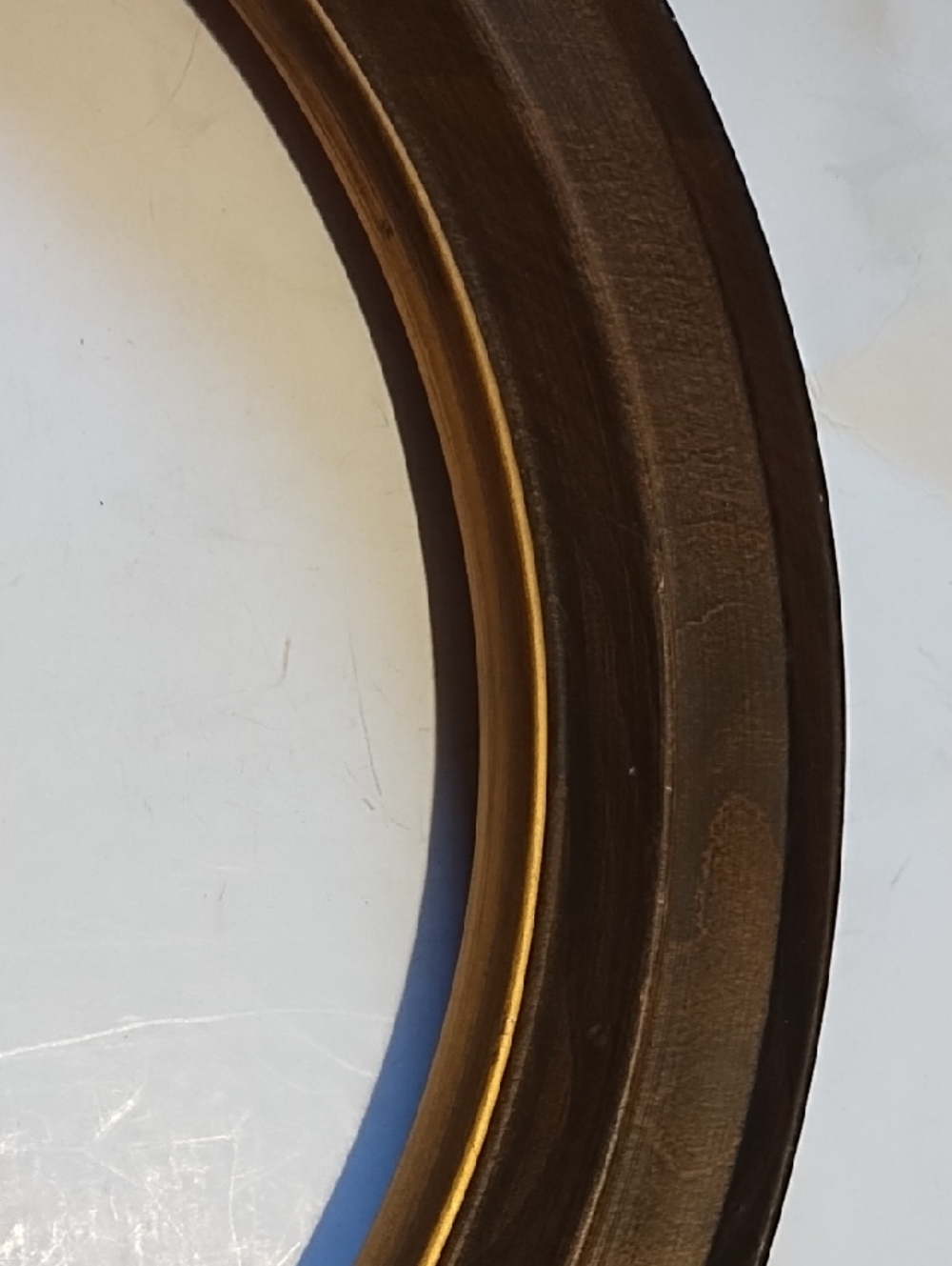 Round Wood Wall Frame - Dark Brown Finish - Picture 5 of 15